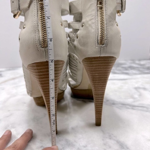 ALDO Braided Strappy Open Toe Leather Braided Platform Heels Bohemian Size 9/40 - Picture 5 of 8